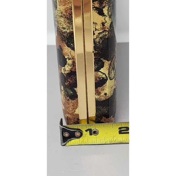 Vintage Mele Jewelry‎ Box Brown & Gold Floral Velvet Lined Storage Case - Picture 13 of 15